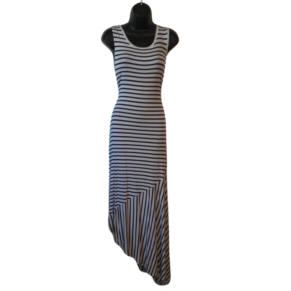Striped Black and White Maxi Dress